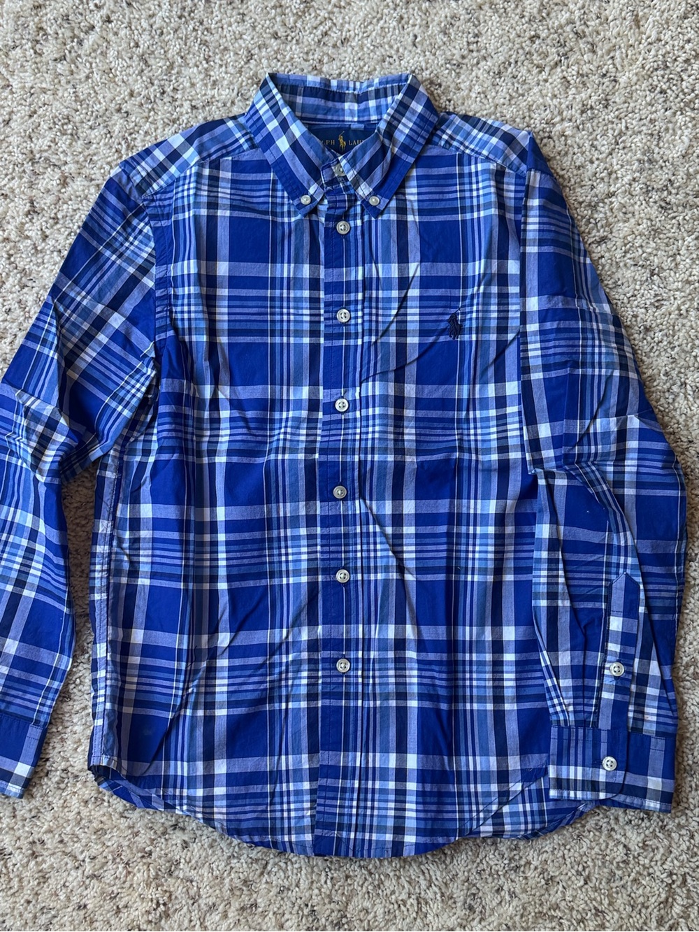 Youth Polo Ralph Lauren button down shirt, size M (10/12)